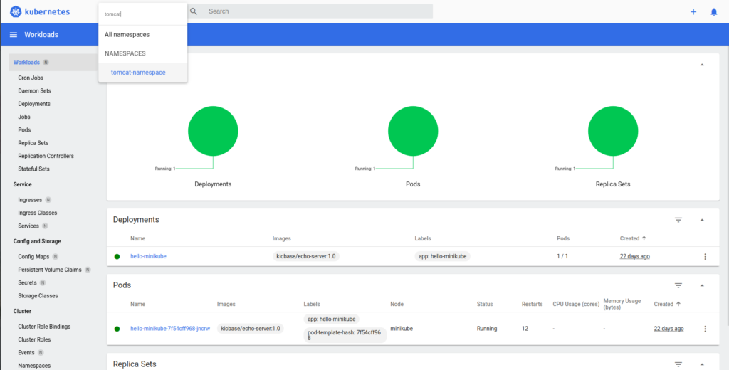 Tomcat deployment on Kubernetes