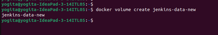 Jenkins setup using docker volume