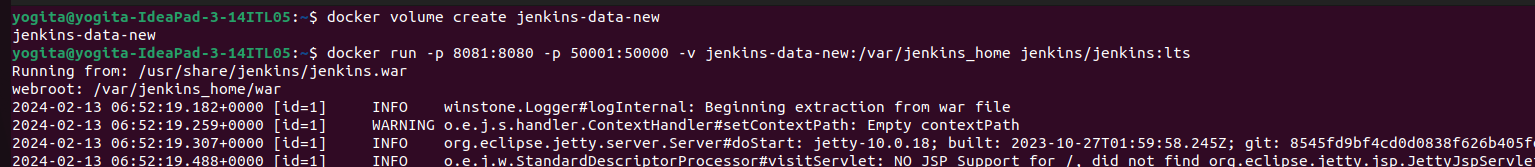 Jenkins setup using docker volume - DevOpslover