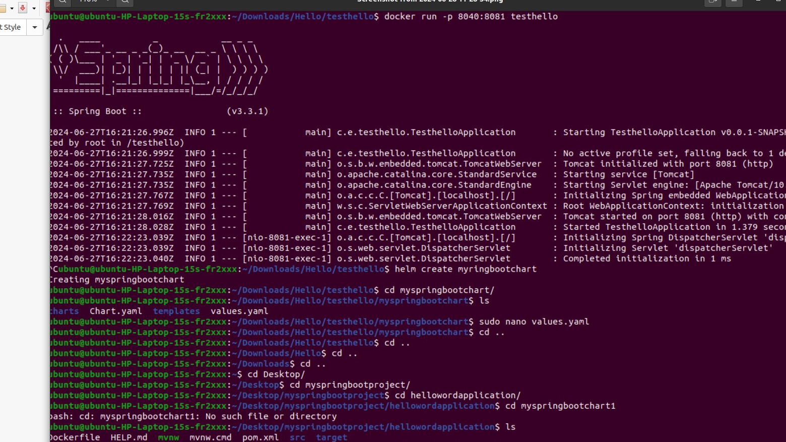 Deployment of 2 application java and python